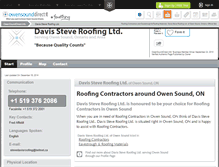 Tablet Screenshot of davis-steve-roofing-ltd-owen-sound.owensounddirect.info
