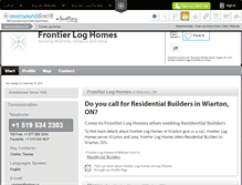 Tablet Screenshot of frontier-log-homes-wiarton.owensounddirect.info